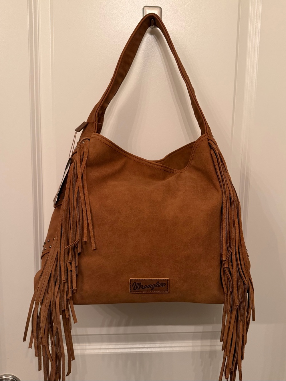 Wrangler Tan Fringe Hobo Bag